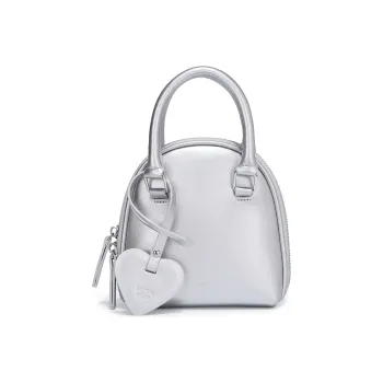 UNITE STAR PU Cute Korean Style Instagram Style Heart Pendant Crossbody Handbag Mini Women's Black Silver