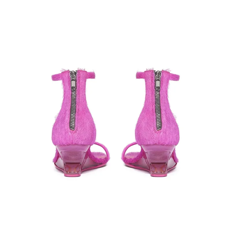 RICK OWENS/RO Cantilever One Strap Sandals 4.5cm Women's Pink-3
