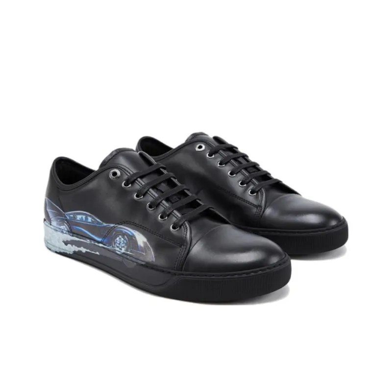 Lanvin DBB1 Anti Slip Wear Resistant Low Top Skateboard Shoes Men's Black-1