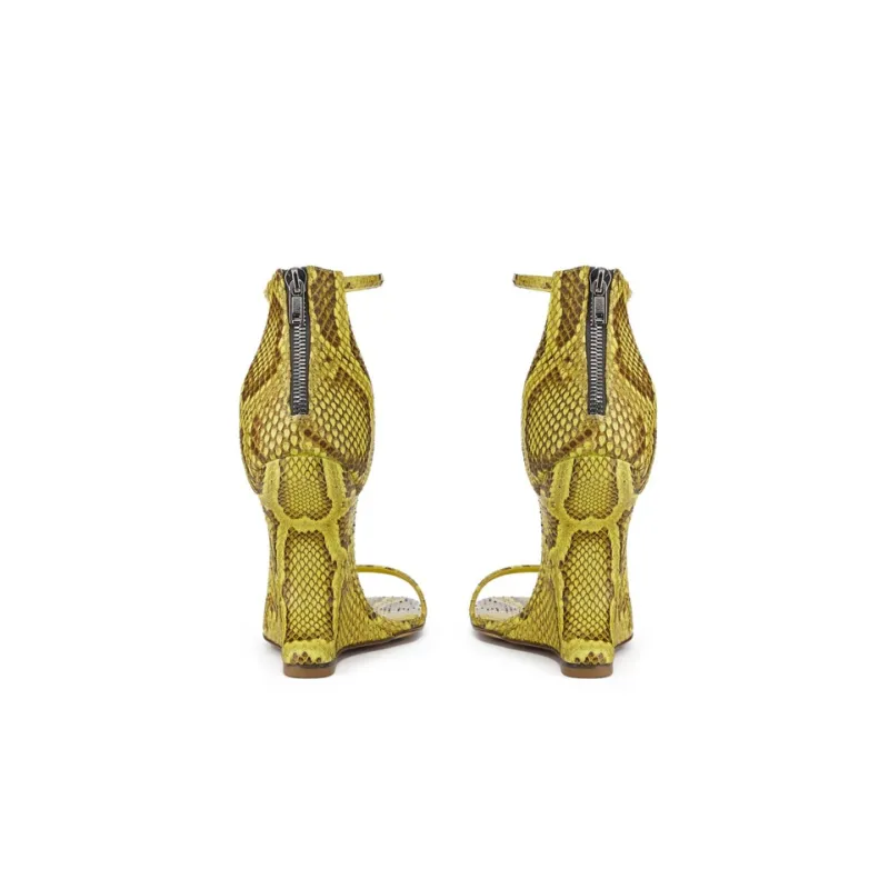 RICK OWENS/RO Cantilever One-Strap Sandals 11cm Women's Yellow-2