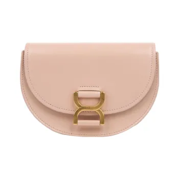 Chloe Marcie Smooth Calf Leather Flap Bag Shoulder Bag Crossbody Bag Mini Women's Pink