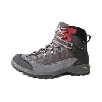 Bestard Tei Lady Anti-Slip Wear-Resistant High-Top Outdoor Shoes Women's Gray Red