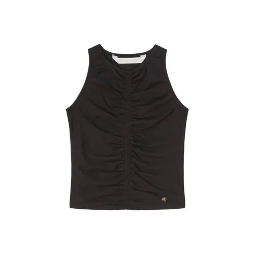 PALM ANGELS Ruched Stretch-cotton Tank Top