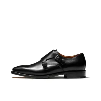 TRUFFAUT Specialized Handmade Buckle Monk Shoes Casual Shoes Men's Black