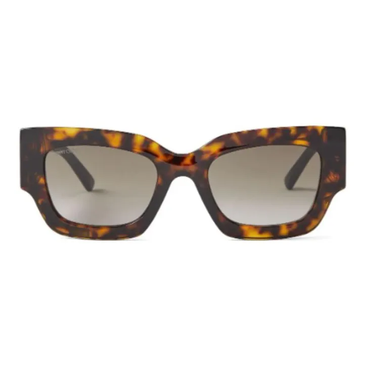 Jimmy Choo Acetate Square Sunglasses Women's Tortoiseshell-1