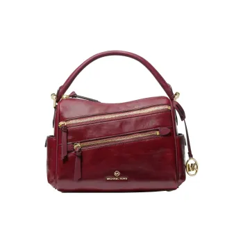 MICHAEL KORS Lorimer Leather Handbag Women's Burgundy