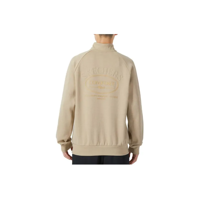 Skechers Colorful Sweatshirt Men's Beige Brown-1