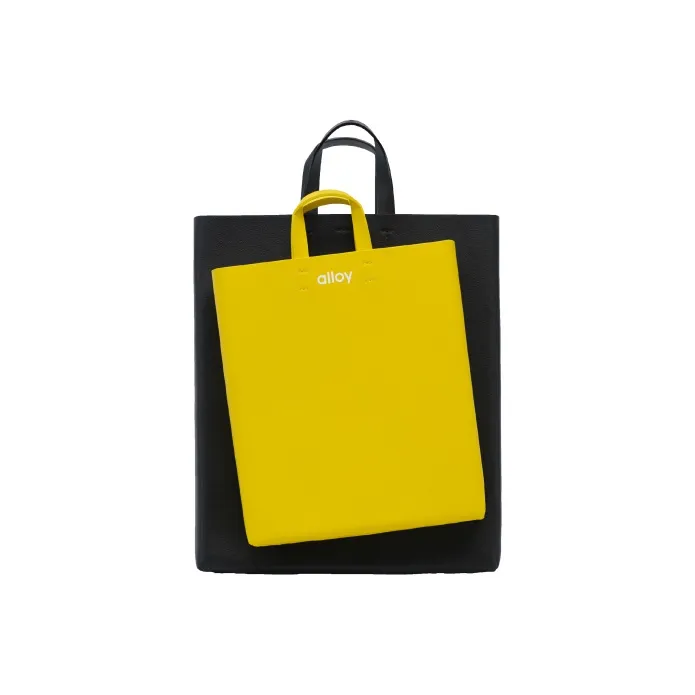 Alloy Cow Leather Combo Bag, Shoulder Bag, Crossbody Bag, Handbag Unisex Black Yellow/Red White/Blue Purple-0