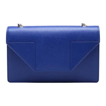 SAINT LAURENT Calfskin Crossbody Bag Shoulder Bag Women's Blue