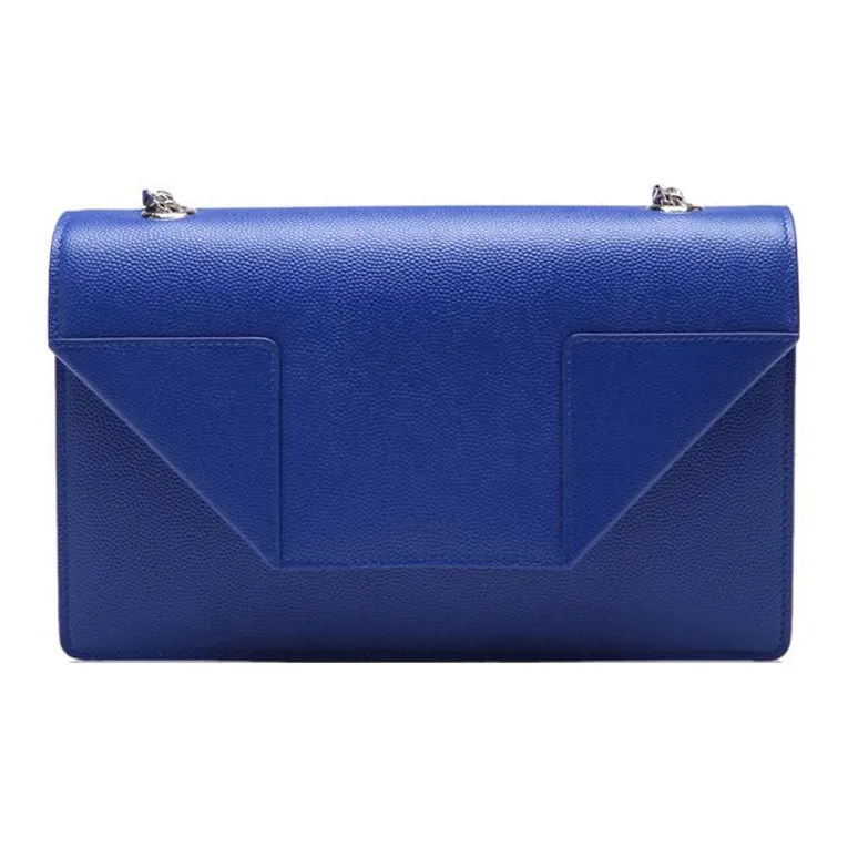 SAINT LAURENT Calfskin Crossbody Bag Shoulder Bag Women's Blue-0
