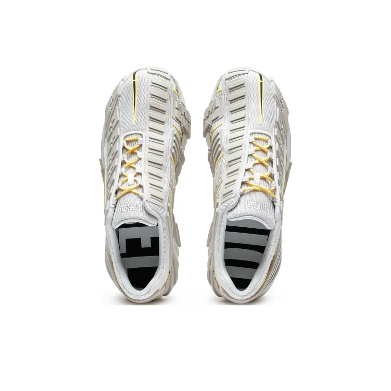 DIESEL S Prototype Anti Slip Wear Resistant Low Top Casual Shoes Men's Gray Yellow-3