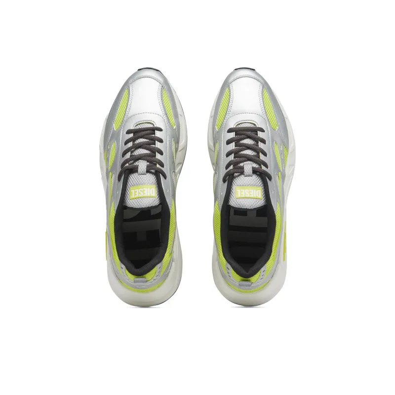 DIESEL S Serendipity Anti Slip Wear Resistant Low Top Casual Shoes Men's Silver Green-3