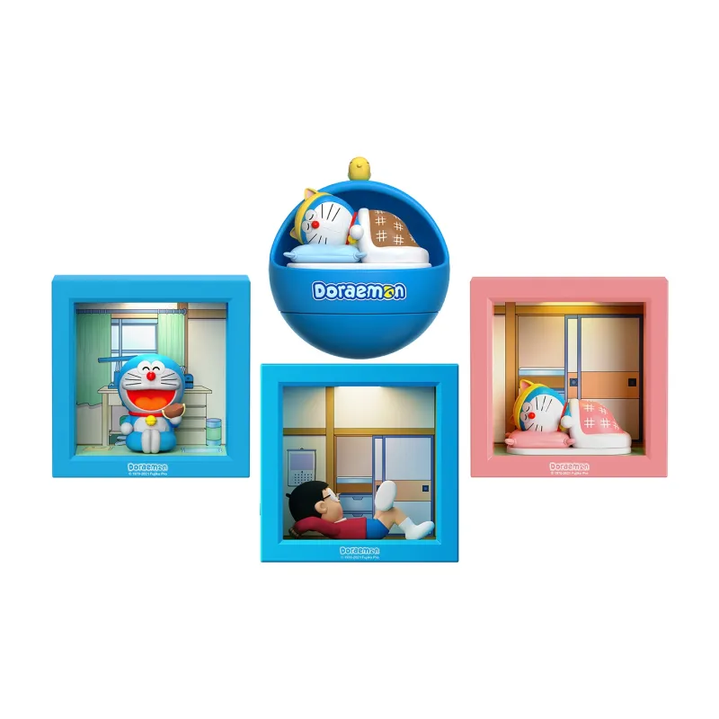 ROCK Doraemon Photo Frame Night Light Chibi Figures 12.2cm-14