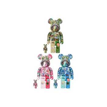 BE@RBRICK X Steven Harrington X Bape Shark Pink Camo
