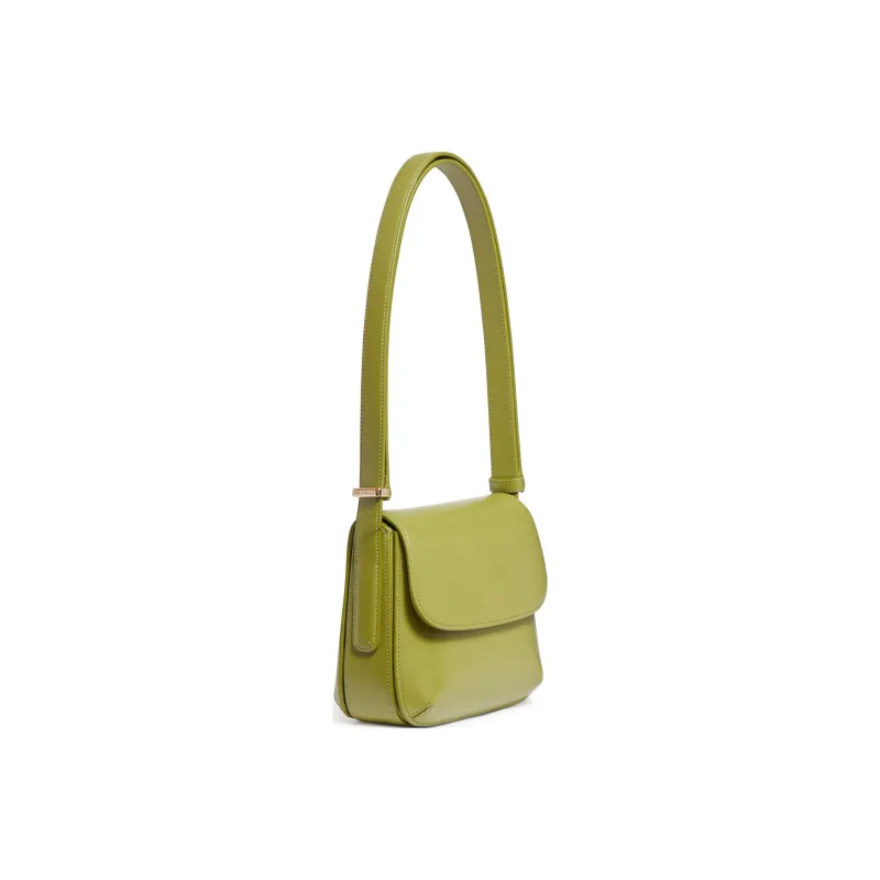 AMANI Leather Handbag Shoulder Bag Women's Green-1