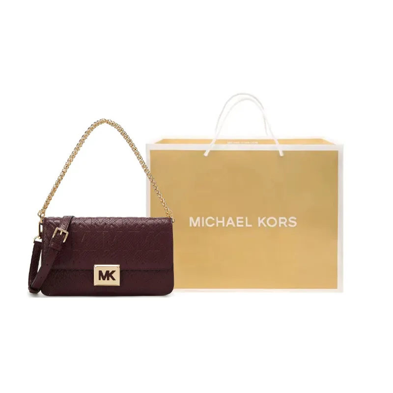 MICHAEL KORS Sonia Artificial Leather Handbag Medium Size Women's Burgundy-0