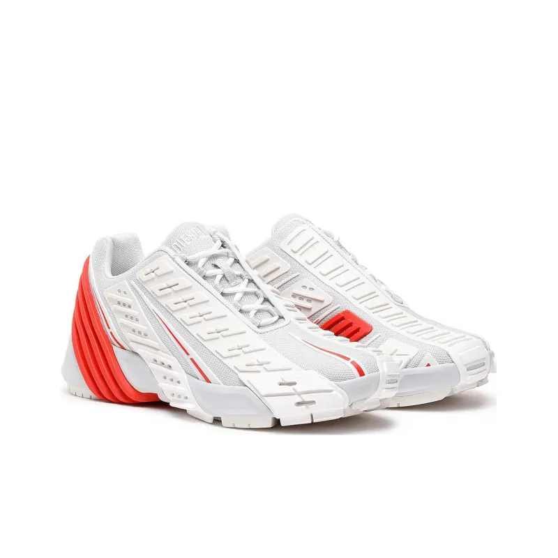 DIESEL S-Prototype Low-Top Casual Shoes Men's White Orange-1