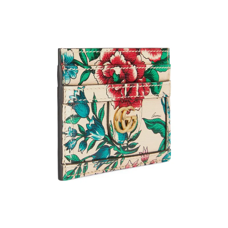 GUCCI Ophidia Leather Card Holder Women's Multicolor-1