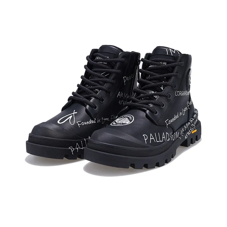 Palladium Pampa Pampa Crew Martin Boot Women's Black White-3