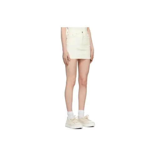 AMIPARIS Denim Short Skirts Women's White