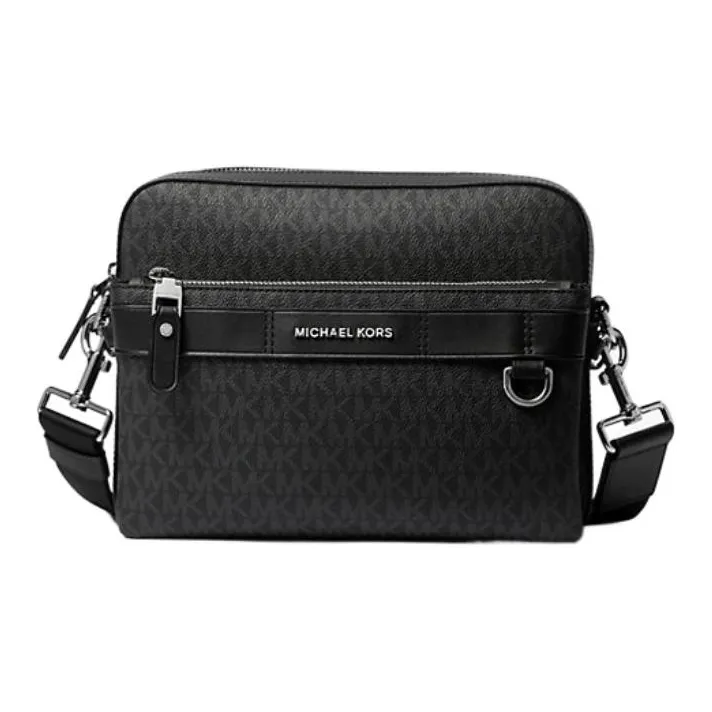MICHAEL KORS Hudson Canvas Bag, Camera Bag, Shoulder Bag, Crossbody Bag Men's Black-0
