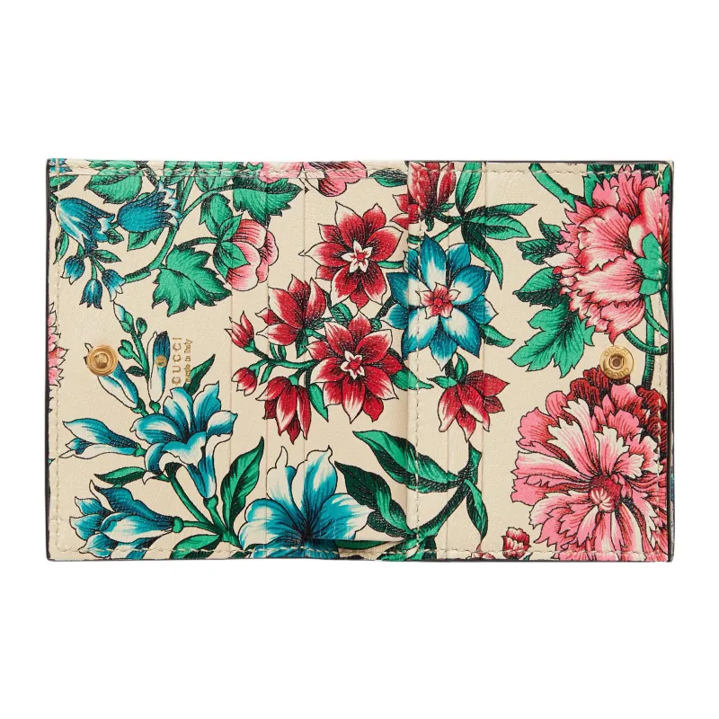 GUCCI Diana Leather Card Holder Women's White/Multicolor-2