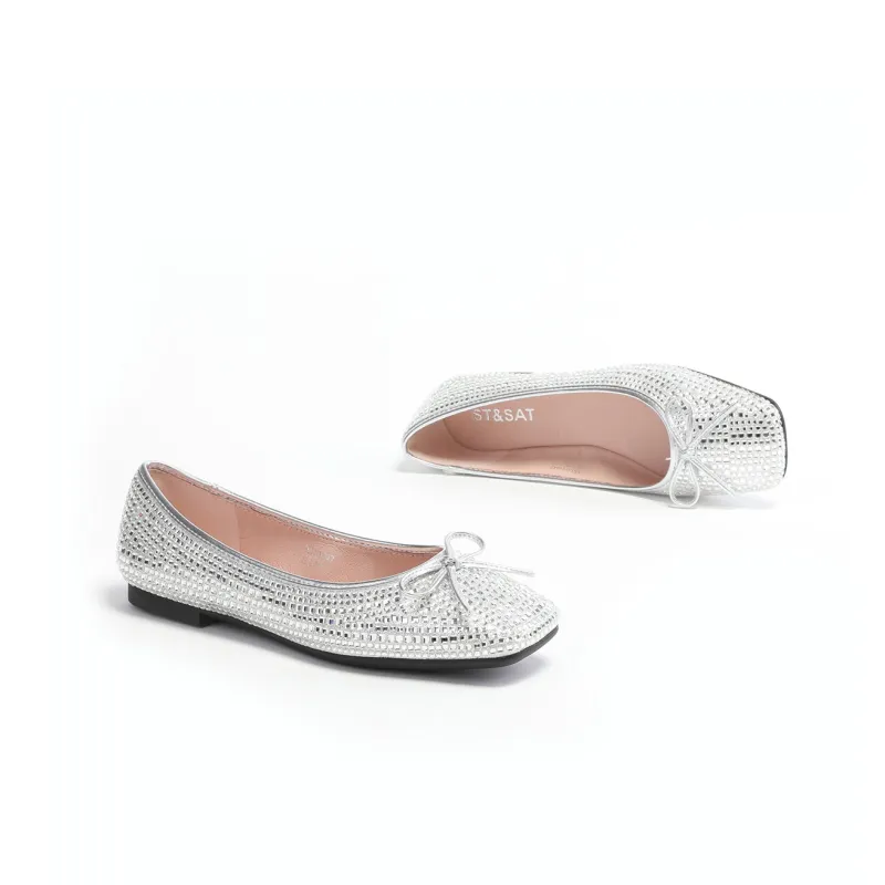 ST&SAT Casual Single Shoes Women's Silver-3