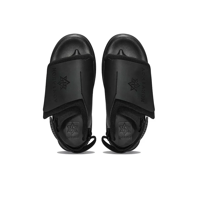 NORVINCY Sports Hook-and-Loop Mid-Top Beach Sandals Unisex-2