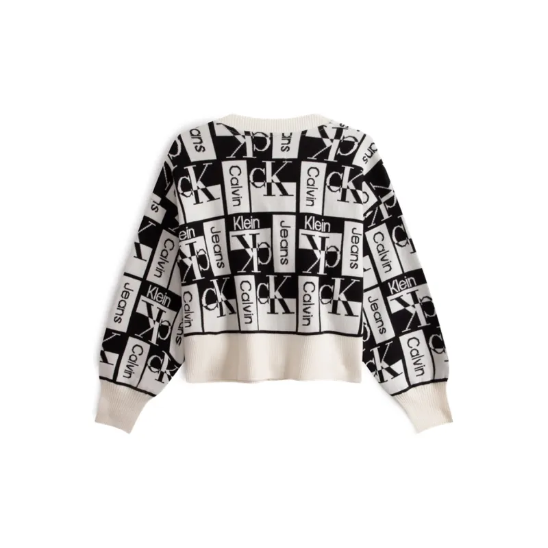 CALVIN KLEIN Knitwear Women's Black White-1