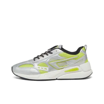 DIESEL S Serendipity Anti Slip Wear Resistant Low Top Casual Shoes Men's Silver Green