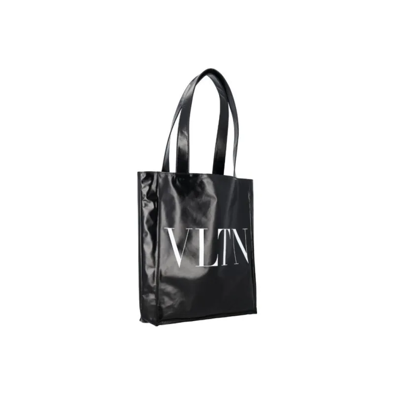 Valentino Leather Tote Bag, Shopping Bag, Handbag, Shoulder Bag Men's Black-2