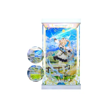 AOWOBOX Genshin Impact Barbara Shining Idol Figure Display Case Model Accessories