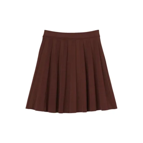 Sandro Casual Short Skirts Women's Brown Yellow