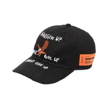 HERON PRESTON Cotton Baseball Caps Men's Black