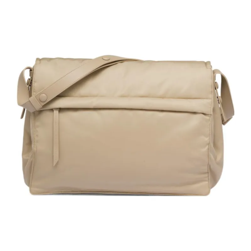 PRADA Cini Fabric With Leather Messenger Bag, Shoulder Bag, Crossbody Bag Tubas Women's Desert Yellow-2