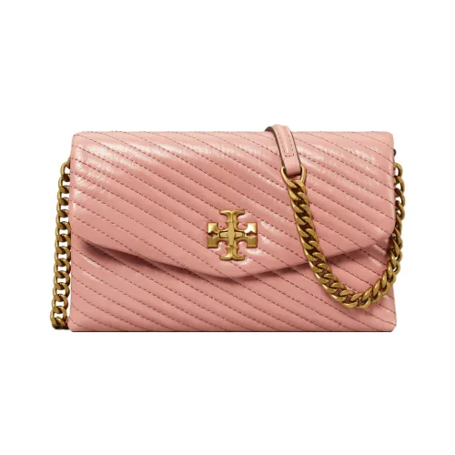 TORY BURCH Kira Leather Envelope Bag Wallet Portable Crossbody Bag Shoulder Bag Women's Pink