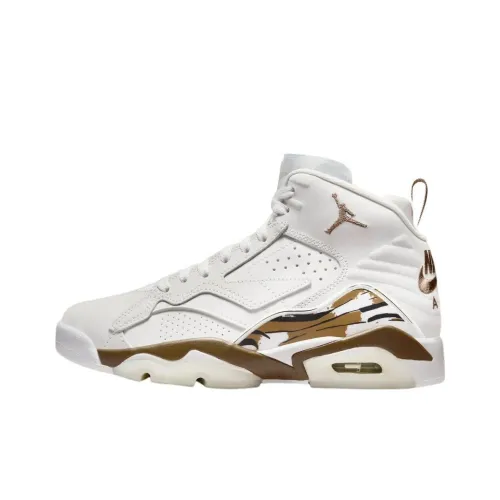 Jordan MVP Vintage Basketball Shoes Men High-Top White/Brown