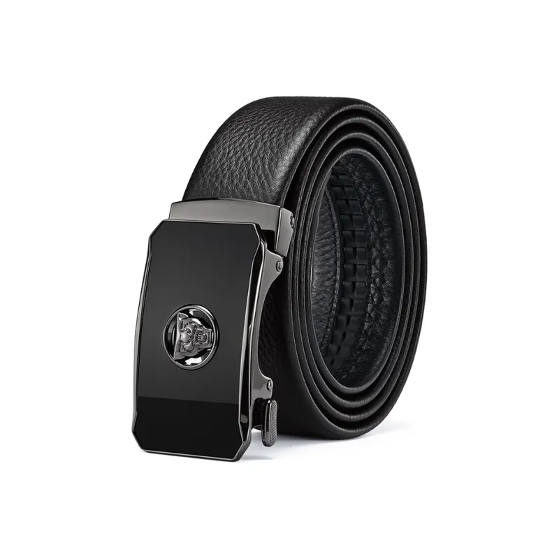 JAGUAR Authentic Automatic Buckle Cow Leather Leather Belts Men's Width  3.5cm-1