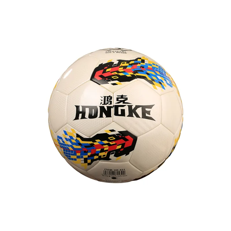 HONGKE Size 5 Soccer PU Machine Stitched Soccer Ball Unisex Multicolor-1
