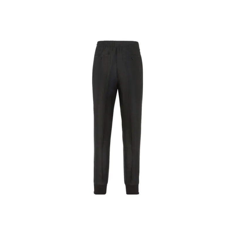 FENDI Knitted Sweatpants Men Black-1