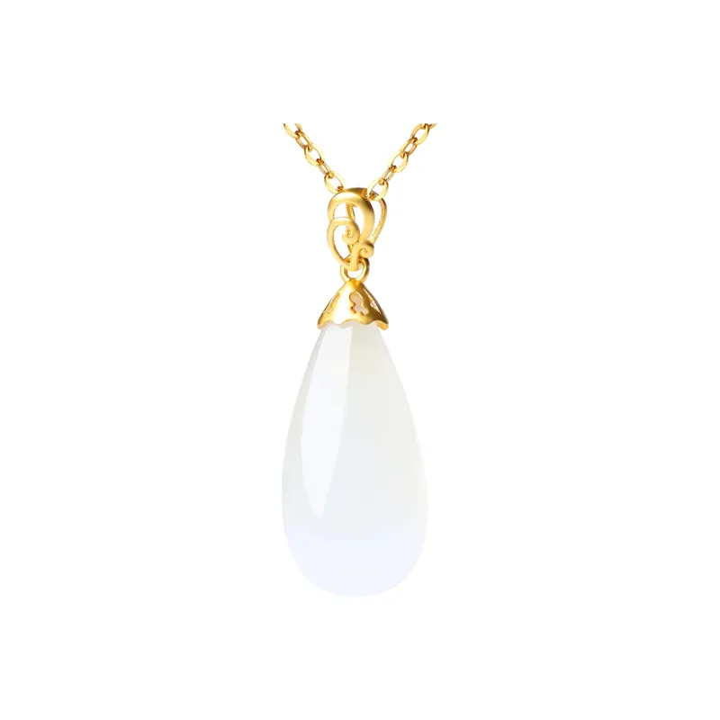 U＇VE Hetian Jade Hetian Jade Pendants Women's White Jade-0