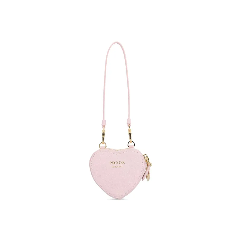 PRADA Saffiano Leather Portable Clutch Mini Women's Light Pink-2