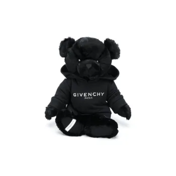 GIVENCHY Classic Font Logo Teddy Bear Black/White Dolls Plush Doll
