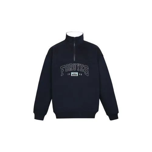 FORUYES Sweatshirts Women's Navy Blue