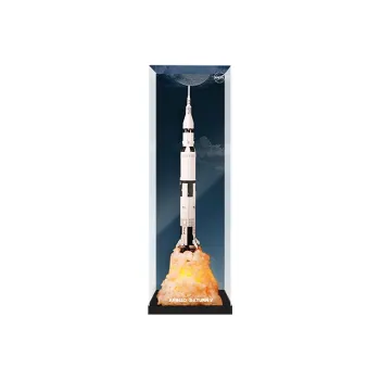 LIGHT YOUR BRICKS LeYiYi Hundred Compatibility Building Block 92176 Rocket Storage Box Model Accessories