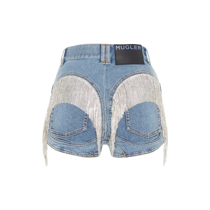 Mugler Denim Shorts Women's Blue-1