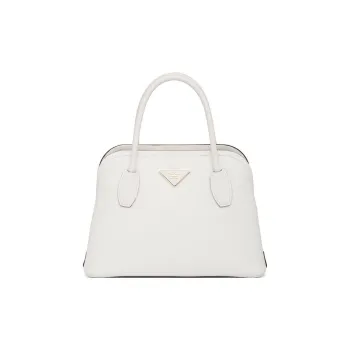 PRADA Matinée Nappa Leather Handbag Shoulder Bag Crossbody Bag Small Size Women's White