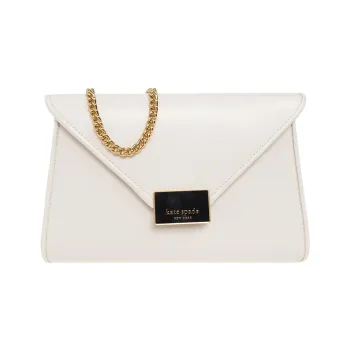 Kate Spade Leather Envelope Bag Clutch Crossbody Bag Shoulder Bag Women's Milk White