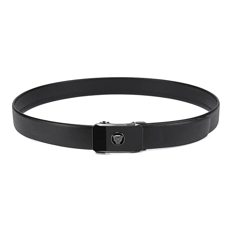 JAGUAR Authentic Automatic Buckle Cow Leather Leather Belts Men's Width  3.5cm-3