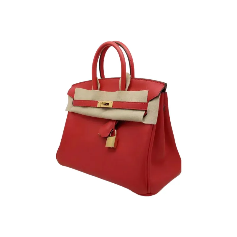 HERMES Birkin Jonathan Leather Birkin Bag Handbags Regular Women's S3 Rouge De Coeur Heart Red-1